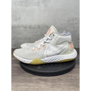 Nike KD Trey 5 Shoes Kids Size 5.5Y GS White Orange Basketball CT1425-102